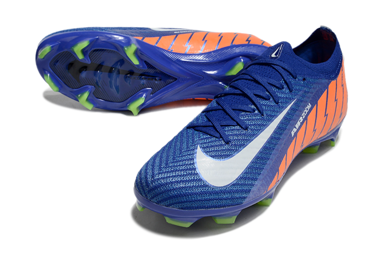Chuteira Campo Nike Air Zoom Mercurial Vapor 16 Elite FG Azul e Laranja