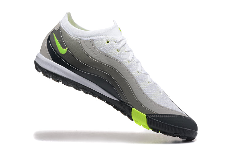 Chuteira Society Nike Air Zoom Mercurial Vapor 16 Elite TF Branca, Cinza e Verde