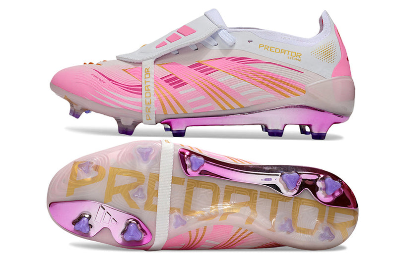 Chuteira Campo Adidas Predator FT 30 Elite FG Branco e Rosa
