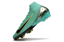 Chuteira Campo Nike Air Zoom Mercurial Superfly 10 Elite FG Verde, Preto e Dourado