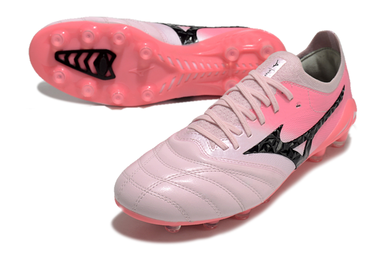 Chuteira Campo Mizuno Morelia Neo 4 Beta FG Rosa e Preto