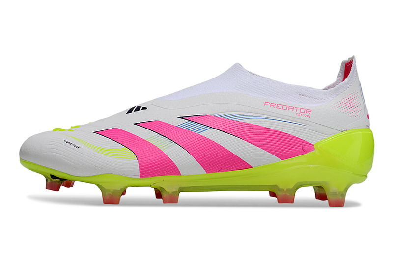 Chuteira Campo Adidas Predator LL Elite FG Branco, Rosa e Verde "Celestial Victory"