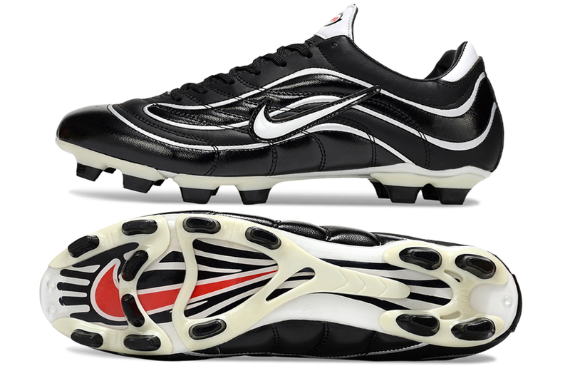 Chuteira Campo Nike Mercurial Vapor 1998 FG Preto e Branco