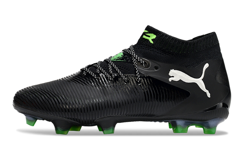 Chuteira Campo Puma Future 8 FG Preto e Verde