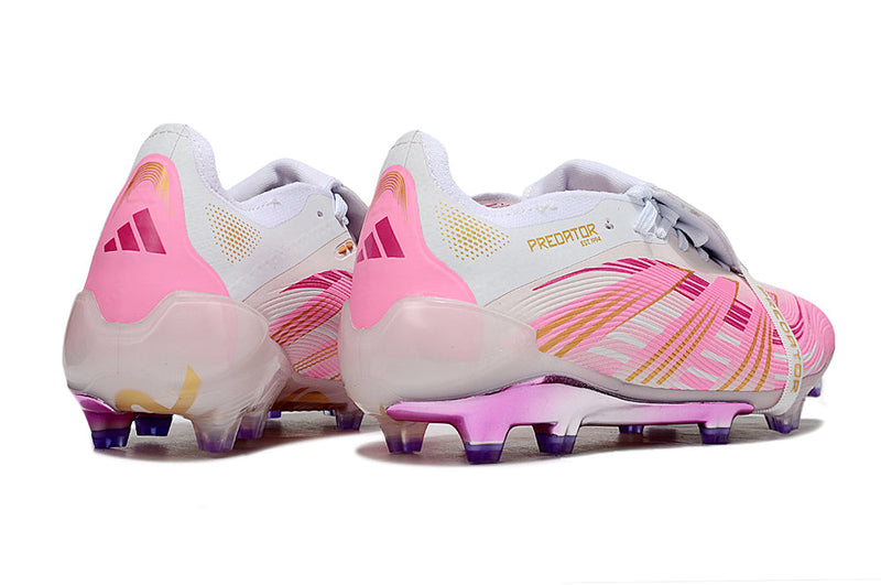 Chuteira Campo Adidas Predator FT 30 Elite FG Branco e Rosa