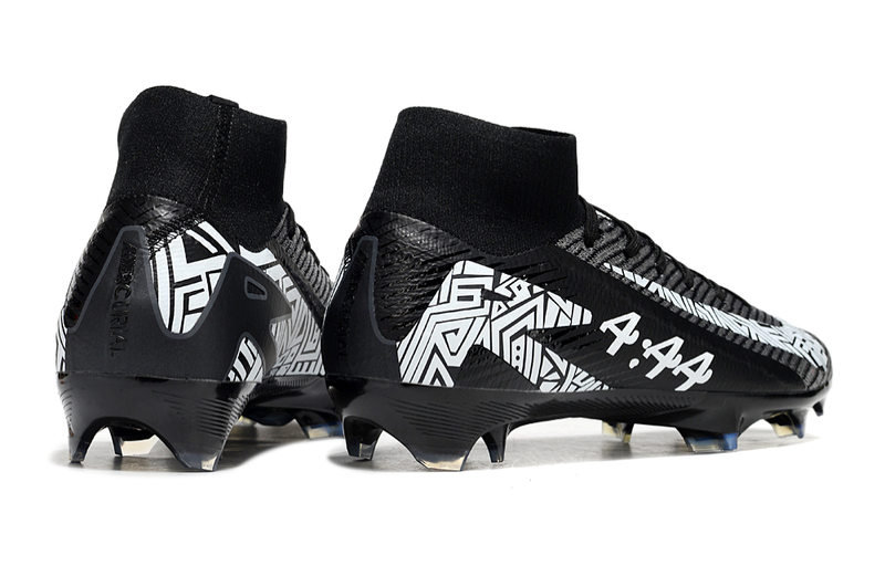 Chuteira Campo Nike Air Zoom Mercurial Superfly 10 Elite FG Preta e Branca