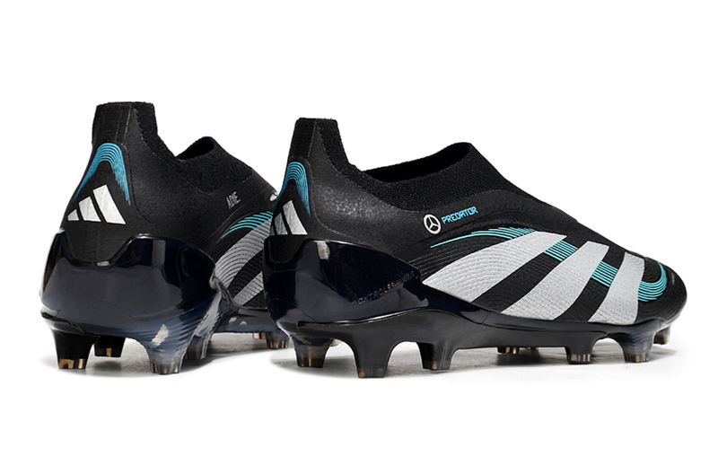 Chuteira Campo Adidas Predator LL Elite FG Preto, Branco e Azul