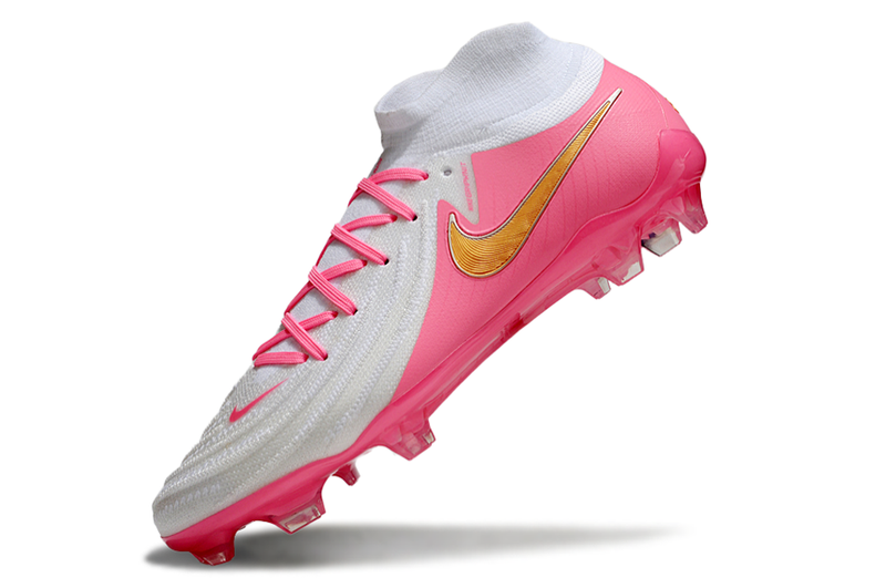 Chuteira Campo Nike Phantom Luna 2 Elite FG Branca e Rosa