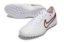 Chuteira Society Nike Tiempo Legend 10 Pro TF Branca e Vermelha