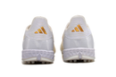 Chuteira Infantil Society Adidas F50 TF Branca e Dourada "Day Spark Pack"