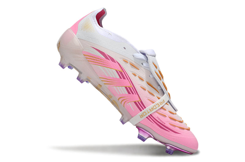 Chuteira Campo Adidas Predator FT 30 Elite FG Branco e Rosa