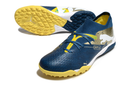 Chuteira Society Puma Future 7 TF Azul e Amarelo "Njr"