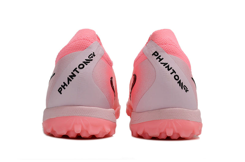 Chuteira Infantil Society Nike Phantom GX 2 Elite TF Rosa "Mad Brilliance"