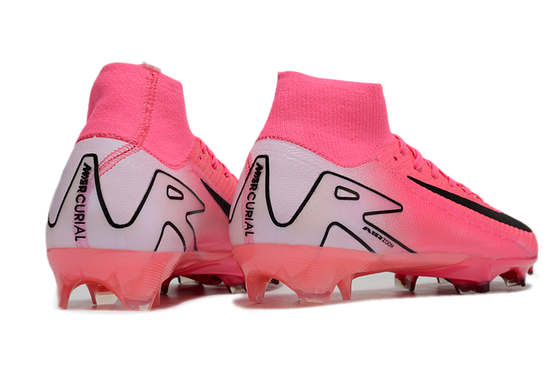 Chuteira Campo Nike Air Zoom Mercurial Superfly 10 Elite FG Rosa e Preto