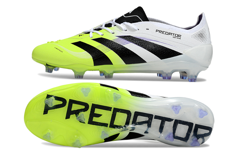 Chuteira Campo Adidas Predator FT 30 Elite FG Branca e Verde
