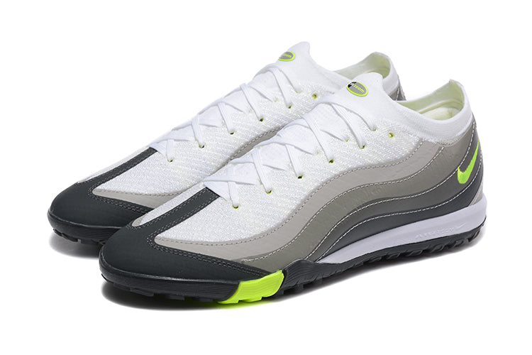 Chuteira Society Nike Air Zoom Mercurial Vapor 16 Elite TF Branca, Cinza e Verde