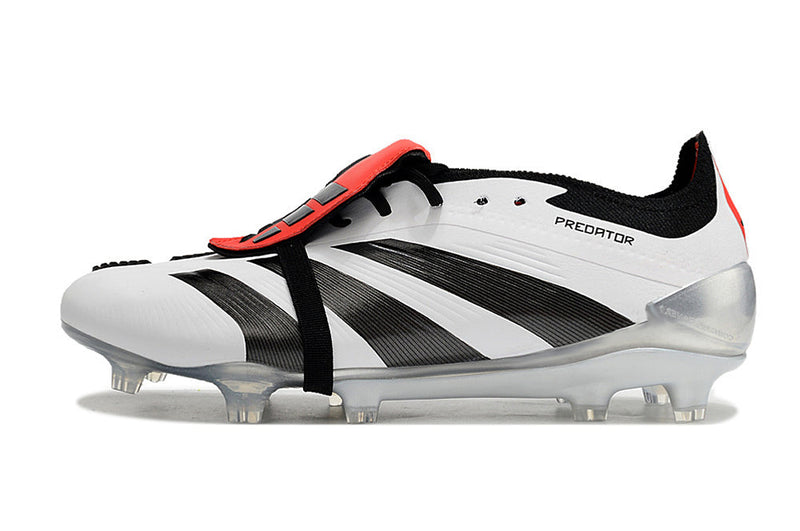 Chuteira Campo Adidas Predator FT 30 Elite FG Branca, Preto e Vermelho