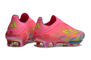 Chuteira Campo Adidas F50+ LL FG Rosa, Verde e Azul
