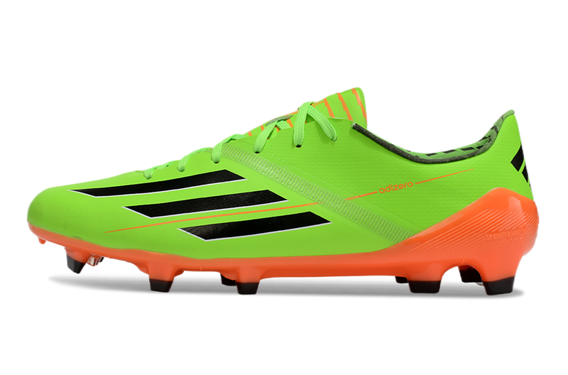 Chuteira Campo Adidas F50 Adizero FG Verde e Laranja