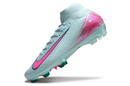 Chuteira Campo Nike Air Zoom Mercurial Superfly 10 Elite FG Verde e Rosa