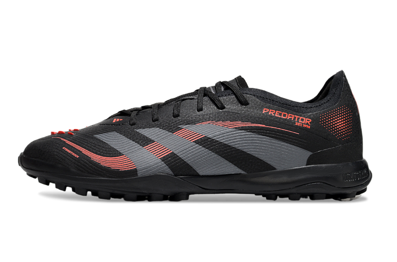 Chuteira Society Adidas Predator Elite TF Preta e Vermelha
