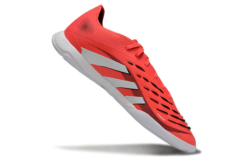 Chuteira Futsal Adidas Predator 24 Elite IC Vermelha e Branca "Pure Victory"