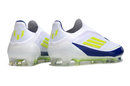Chuteira Campo Adidas F50+ LL FG Branca, Azul e Verde