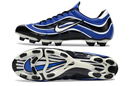 Chuteira Campo Nike Mercurial Vapor 1998 FG Preto, Azul e Branco