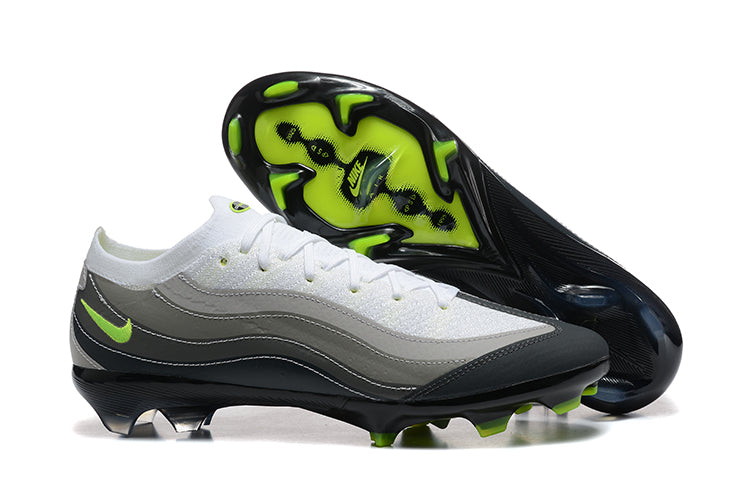 Chuteira Campo Nike Air Zoom Mercurial Vapor 16 Elite FG Branca, Cinza e Verde