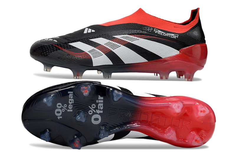 Chuteira Campo Adidas Predator LL Elite FG Preto e Vermelho "Moments"