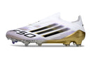 Chuteira Campo Adidas F50+ LL FG Branca e Dourada