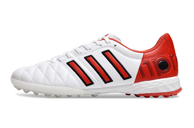 Chuteira Society Adidas AdiPure 11 Pro TF Branco e Vermelho
