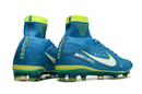 Chuteira Campo Nike Retrô Mercurial Superfly 5 FG Azul e Verde