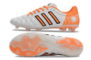 Chuteira Campo Adidas AdiPure 11 Pro FG Branca e Laranja