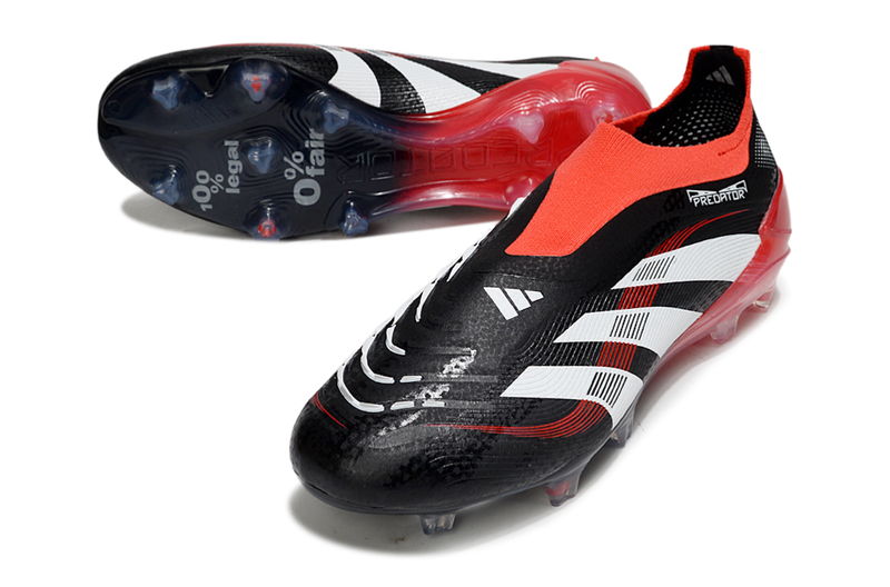 Chuteira Campo Adidas Predator LL Elite FG Preto e Vermelho "Moments"