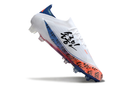 Chuteira Campo Adidas F50 FG Branca, Laranja e Azul