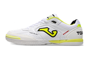 Chuteira Futsal Joma Top Flex Rebound IC Branca e Amarelo