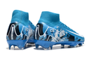 Chuteira Campo Nike Air Zoom Mercurial Superfly 10 Elite FG Azul e Branco