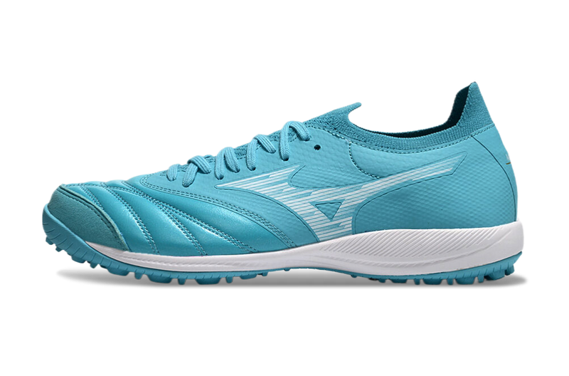 Chuteira Society Mizuno Morelia Neo Sala TF Azul