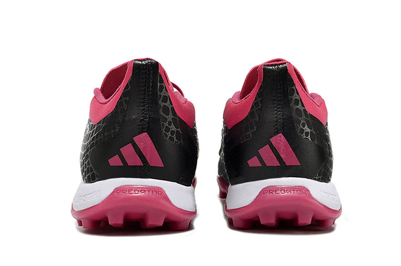 Chuteira Infantil Society Adidas Predator Elite TF Preta e Rosa "Predator 30"