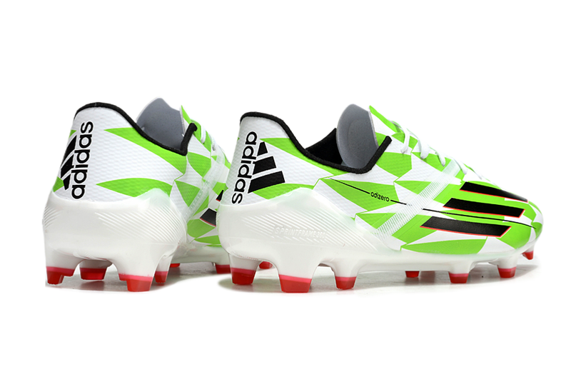 Chuteira Campo Adidas F50 Adizero FG Branca, Verde e Preto