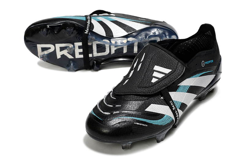 Chuteira Campo Adidas Predator FT 30 Elite FG Preto, Branco e Azul