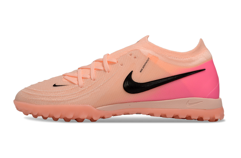 Chuteira Society Nike Phantom GX 2 Elite TF Rosa e Preto "Prism Pack'