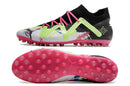 Chuteira Society Puma Future Ultimate MG Preta e Rosa "PoweCat Pack'