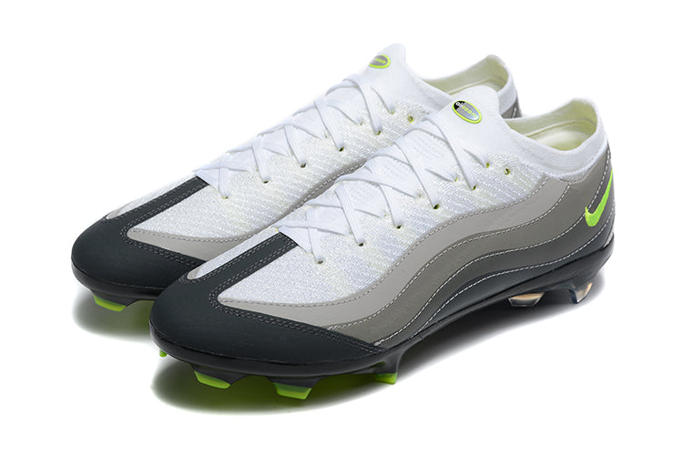 Chuteira Campo Nike Air Zoom Mercurial Vapor 16 Elite FG Branca, Cinza e Verde