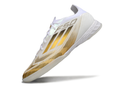 Chuteira Futsal Adidas F50 IC Branco e Dourado