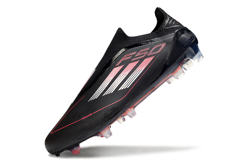 Chuteira Campo Adidas F50+ LL FG Preta e Vermelha "Stealth Victory"