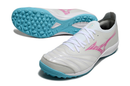 Chuteira Society Mizuno Morelia Neo Sala TF Branca, Azul e Rosa