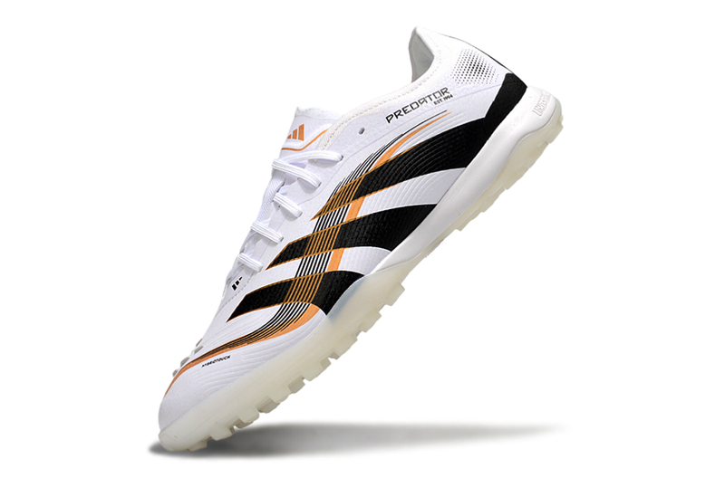 Chuteira Society Adidas Predator Elite TF Branco, Preto e Dourado "TEAMGEIST"