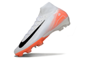 Chuteira Campo Nike Air Zoom Mercurial Superfly 10 Elite FG Branca e Laranja